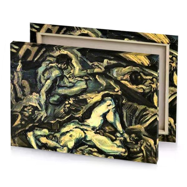 a painting of black and brown color pale golden rod canvas - Image 4