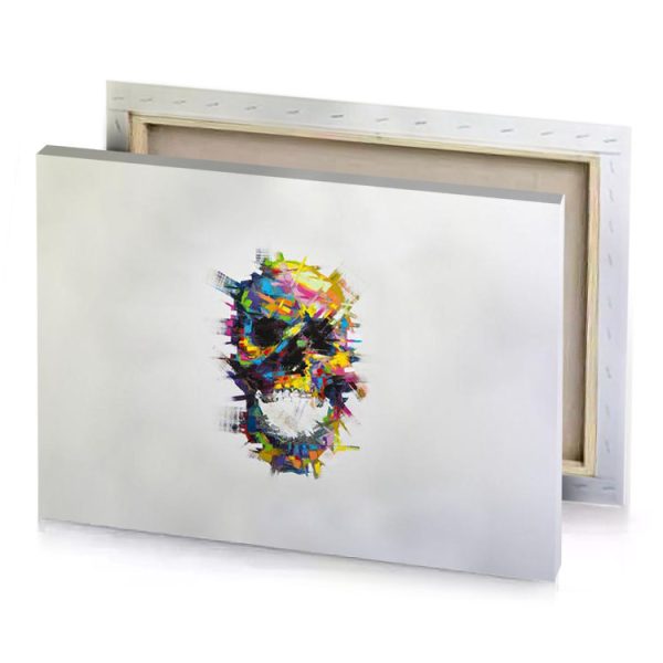 a painting of face with colorful paint charcoal canvas - Image 4