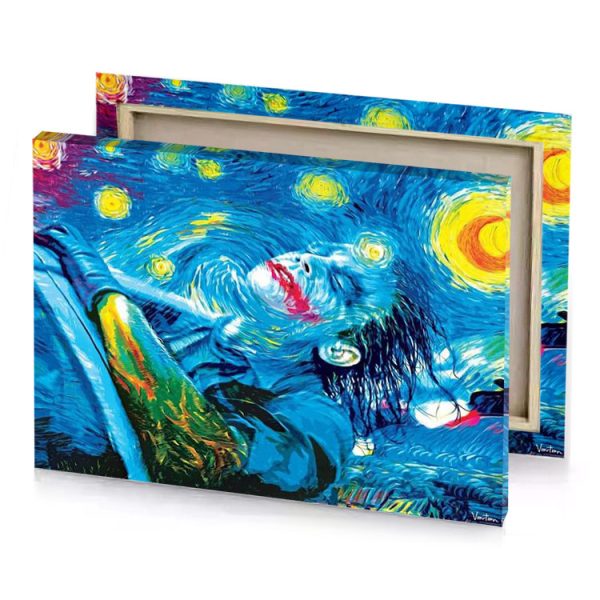 a painting of woman in blue dress maximum canvas - Image 4