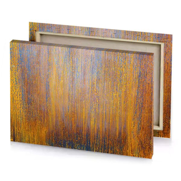 a painting of yellow and blue background peru canvas - Image 4