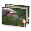 a person holding match in their hand hunter green canvas - Image 4
