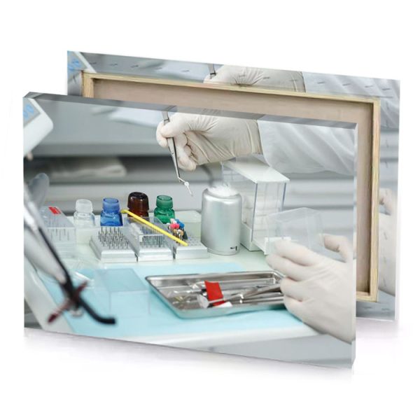 a person in lab holding sy viridian canvas - Image 4