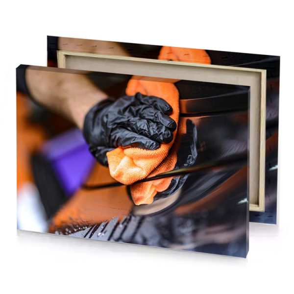 a person is cleaning car with cloth burlywood canvas - Image 4
