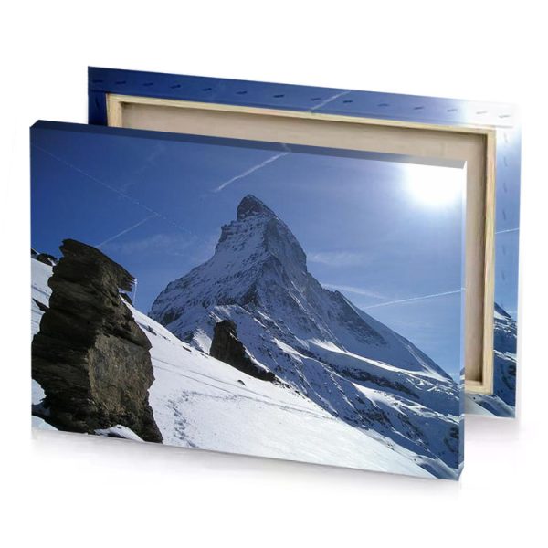 a person on snowboard in the snow dark slate blue canvas - Image 4