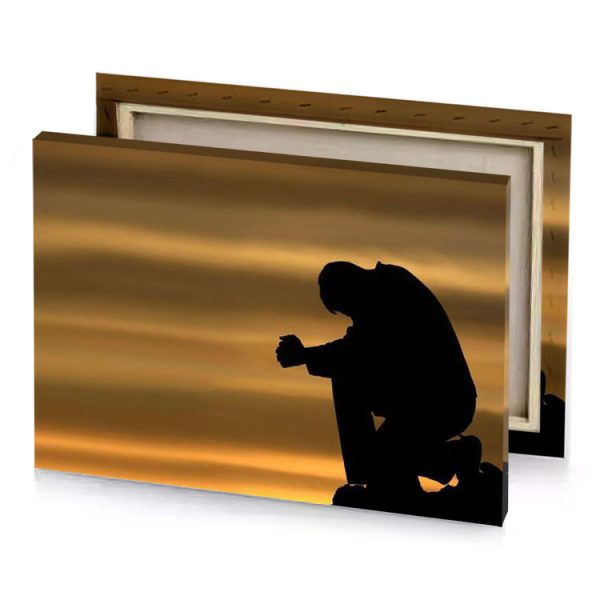 a person sitting on rock at sunset copper canvas - Image 4