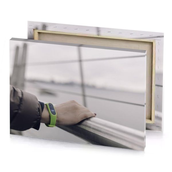 a person wearing green wrist watch silver canvas - Image 4
