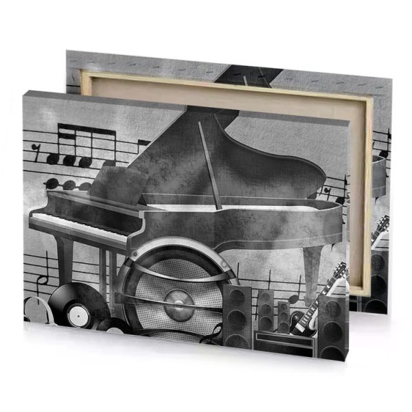 a piano speaker and charcoal canvas - Image 4