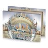 a picture of city with buildings and large sphere tan canvas - Image 4