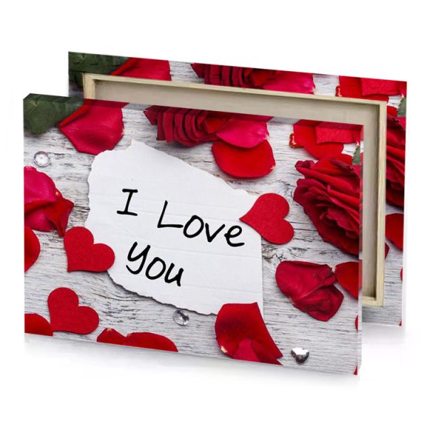 a piece of paper with the words i love you platinum canvas - Image 4