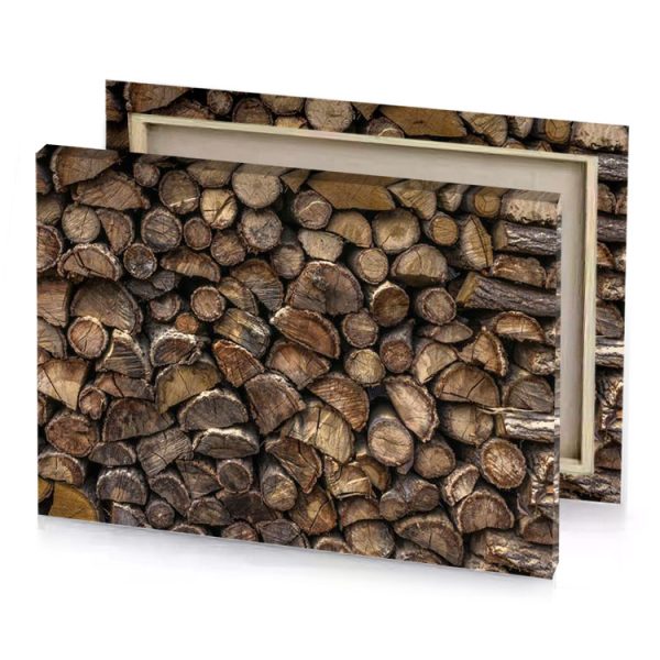 a pile of wood garnet canvas - Image 4