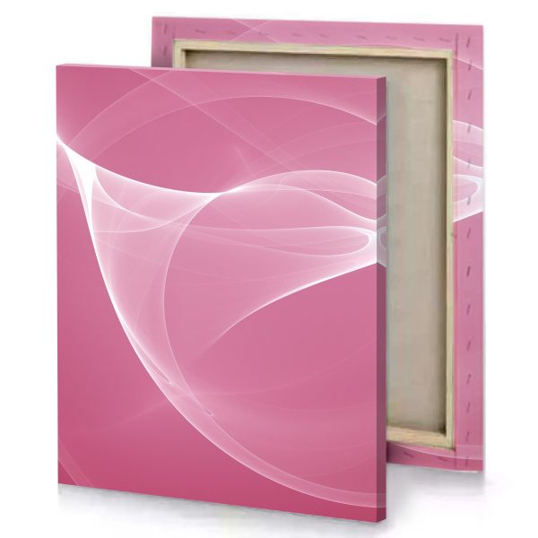 a pink background with white swirl persian canvas - Image 4