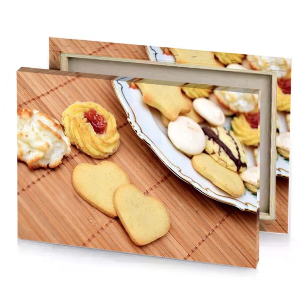 a plate of cookies and fawn canvas - Image 4