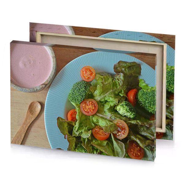 a plate of salad olive drab canvas - Image 4