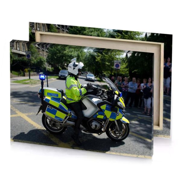a police officer on motorcycle olive drab canvas - Image 4