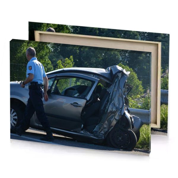 a police officer standing next to car smoky black canvas - Image 4