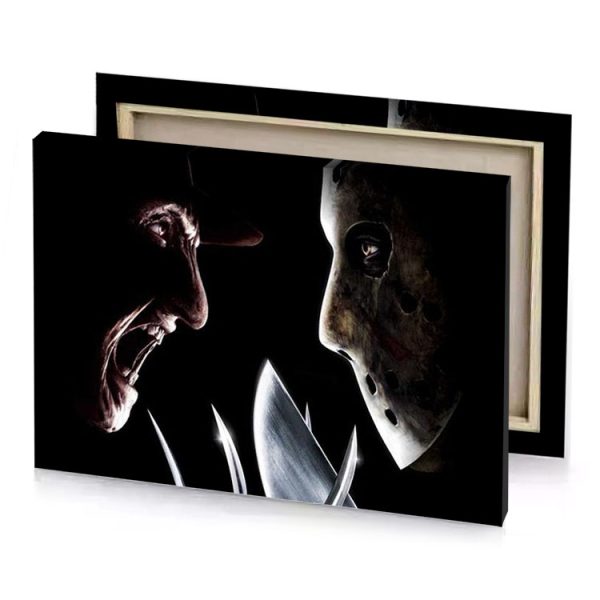 a poster for the horror movie taupe canvas - Image 4