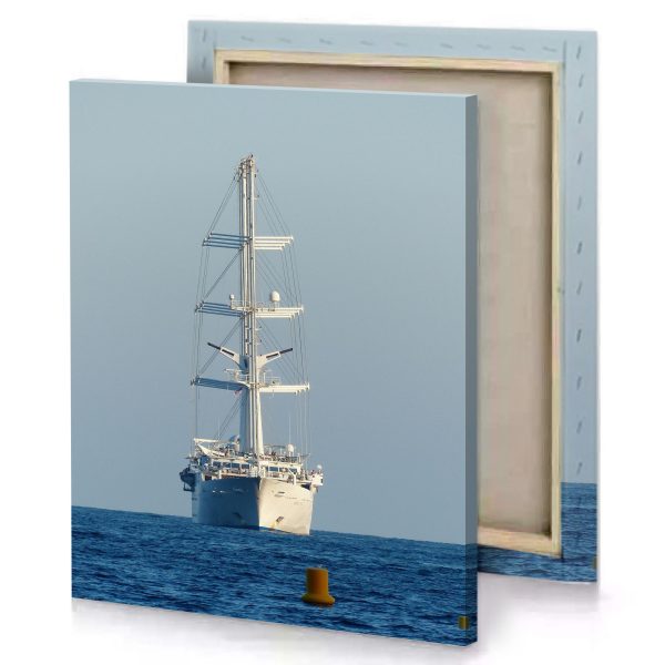 a sailer is out in the open ocean manatee canvas - Image 4