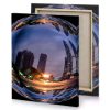 a shiny silver ball slate gray canvas - Image 4