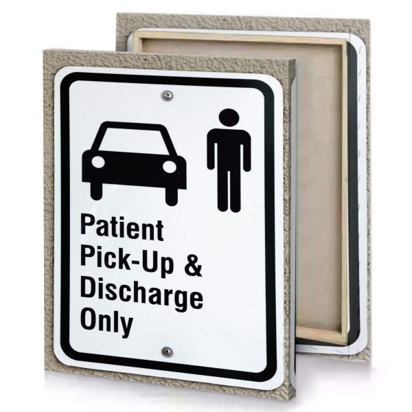 a sign on wall that says patient pick and discharge white smoke canvas - Image 4