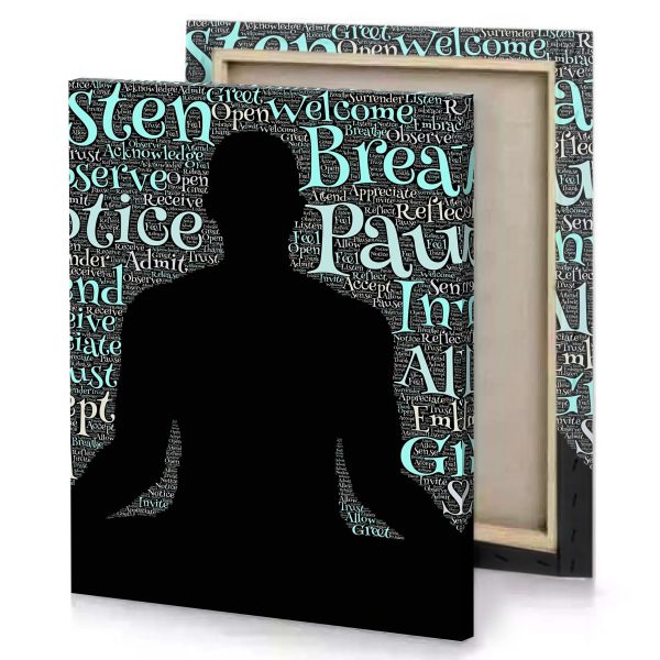 a silhouette of person with the words in shape their black canvas - Image 4