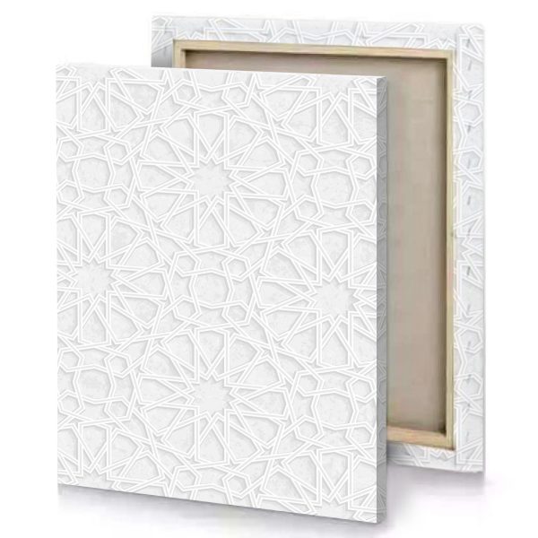 a white background with pattern of stars canvas - Image 4