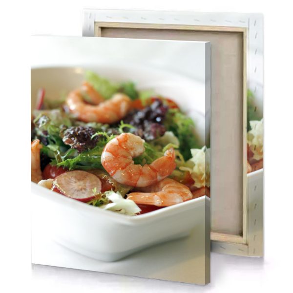 a white bowl filled with shrimp let peru canvas - Image 4