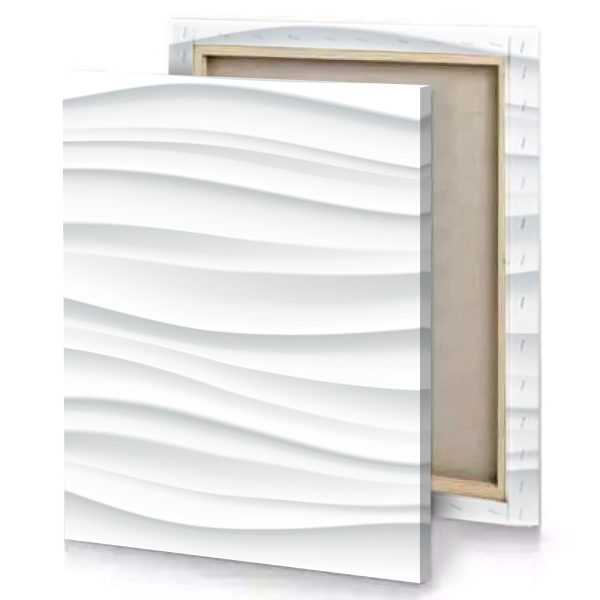a white wavy background with smooth wave pattern canvas - Image 4