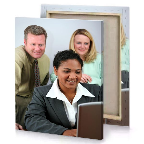 a woman in business suit platinum canvas - Image 4