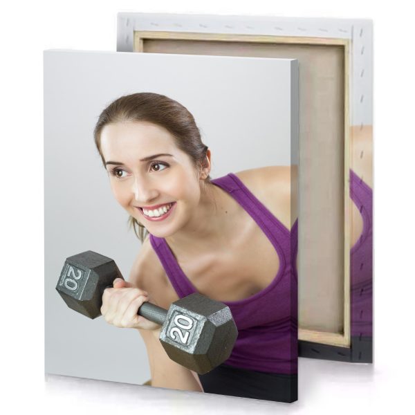 a woman is holding dumb platinum canvas - Image 4