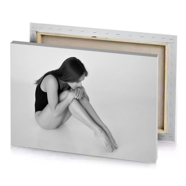 a woman sitting on the floor with her head in manatee canvas - Image 4