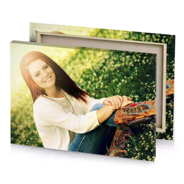 a woman sitting on the ground with her legs crossed champagne canvas - Image 4