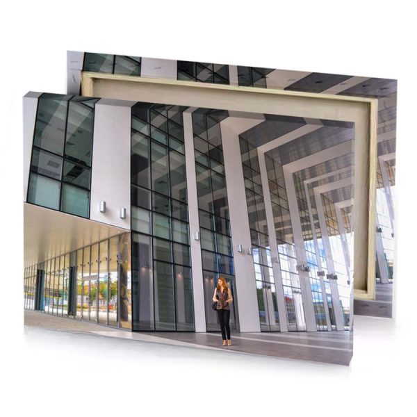 a woman standing in front of building charcoal canvas - Image 4
