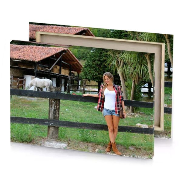a woman standing in front of fence camouflage green canvas - Image 4