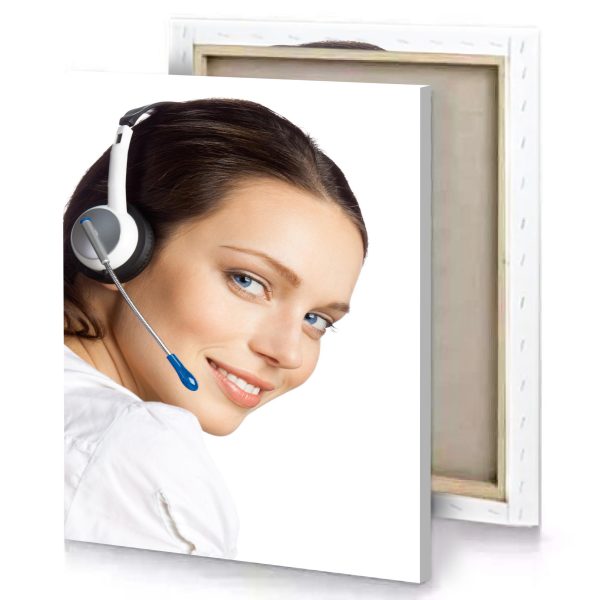 a woman wearing headset snow canvas - Image 4