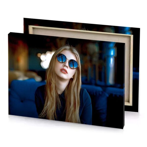 a woman wearing sunglasses smoky black canvas - Image 4