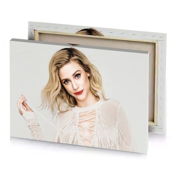 a woman with blonde hair and fringes posing for magazine gainsboro canvas - Image 4