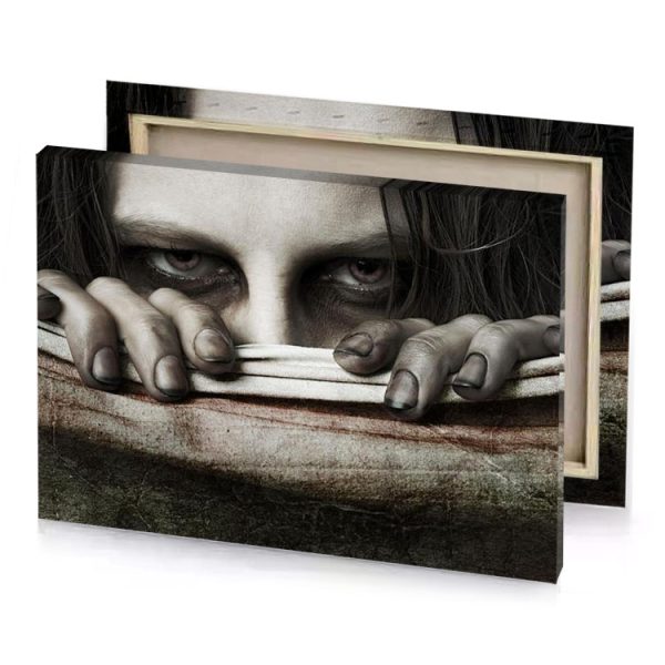 a woman with her hands on face rose quartz canvas - Image 4