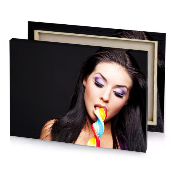 a woman with long black hair smoky canvas - Image 4
