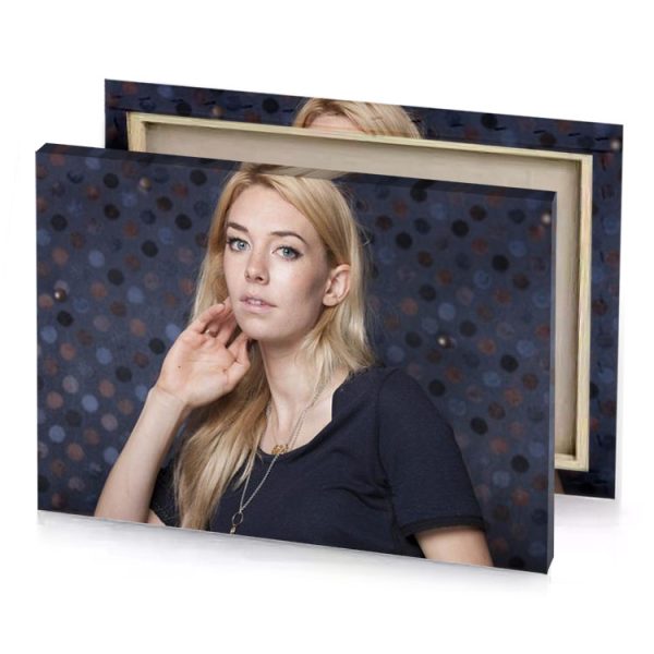 a woman with long blonde hair charcoal canvas - Image 4