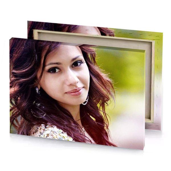 a woman with long hair and flower in her zinnwaldite brown canvas - Image 4