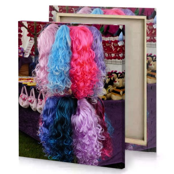 a woman with long hair razzmatazz canvas - Image 4