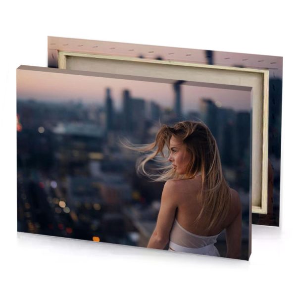 a woman with long hair smoky black canvas - Image 4