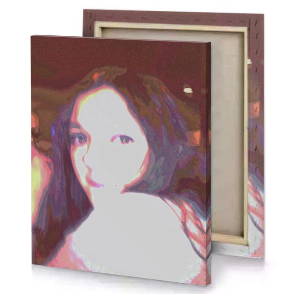 a woman with long hair thistle canvas - Image 4
