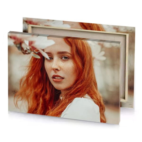 a woman with red hair and white shirt rosy brown canvas - Image 4