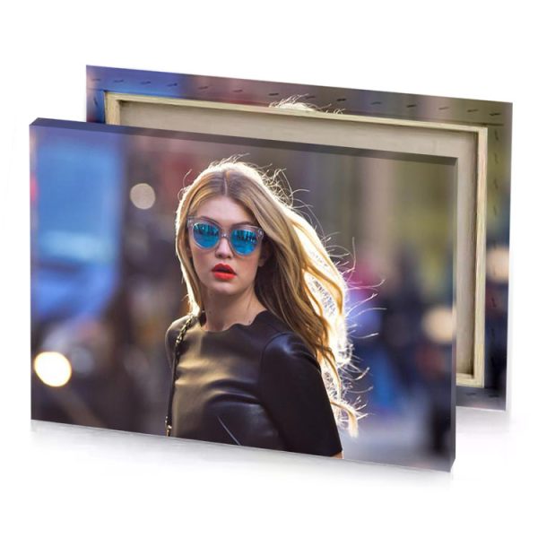a woman with sunglasses on walking down the street taupe canvas - Image 4