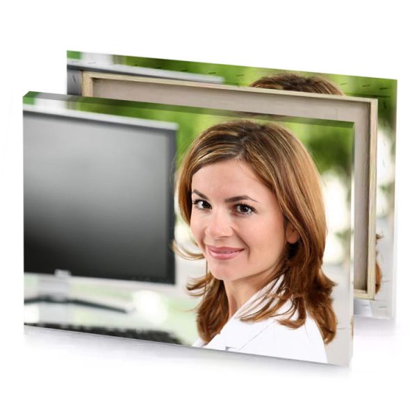 a woman with white shirt platinum canvas - Image 4