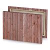 a wooden fence with red wood panel rosy brown canvas - Image 4