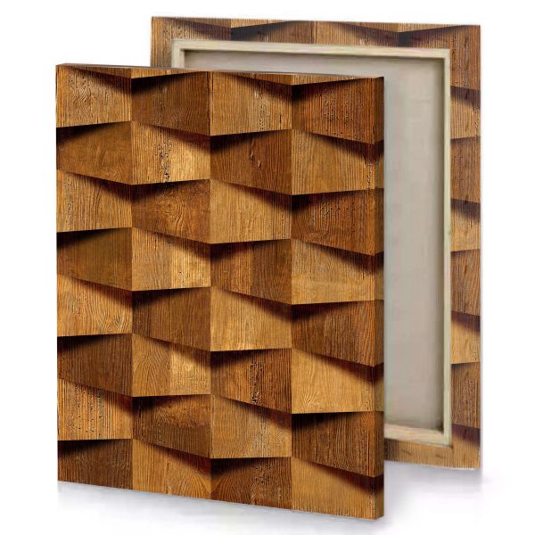 a wooden wall with pattern of wood canvas - Image 4