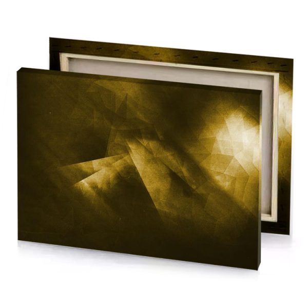 a yellow and black background with light shining through it sienna canvas - Image 4