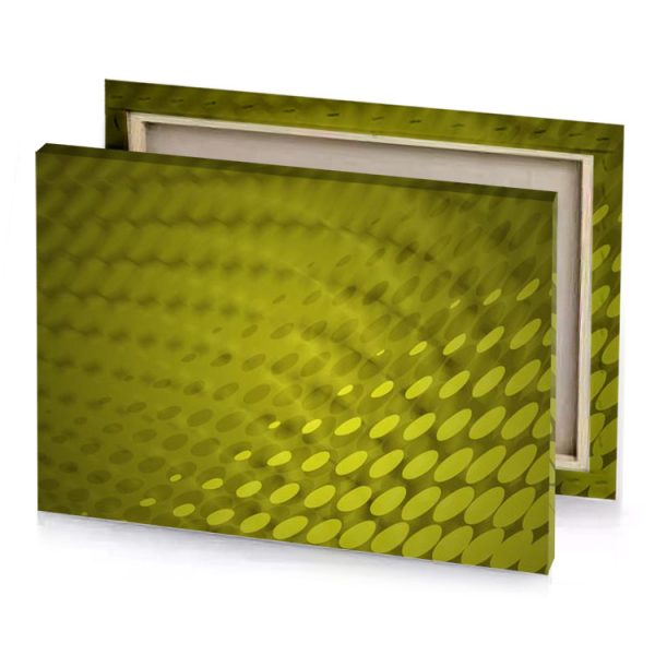 a yellow background with many circles dark golden rod canvas - Image 4